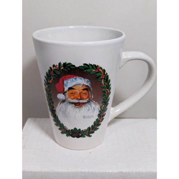 Norman Rockwell Collection Ceramic Santa Mug Christmas  Coffee Cup - Picture 1 of 5